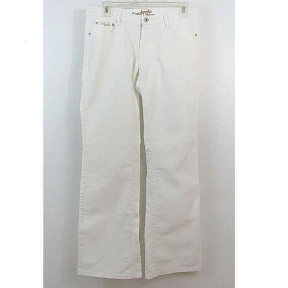 SOUTH POLE Women's Jeans Size 7 (30 x 31 Measured) Boot Cut Ivory EUC - Picture 1 of 13